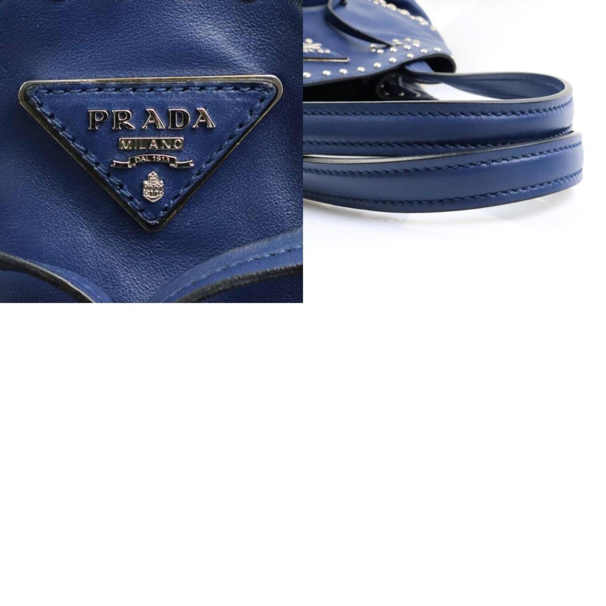 Prada --, Navy, Leather, shoulder