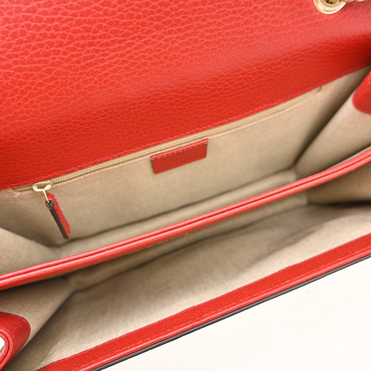 Gucci Interlocking Leather, Red, Leather, Shoulder Bag