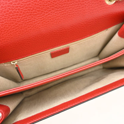 Gucci Interlocking Leather, Red, Leather, Shoulder Bag