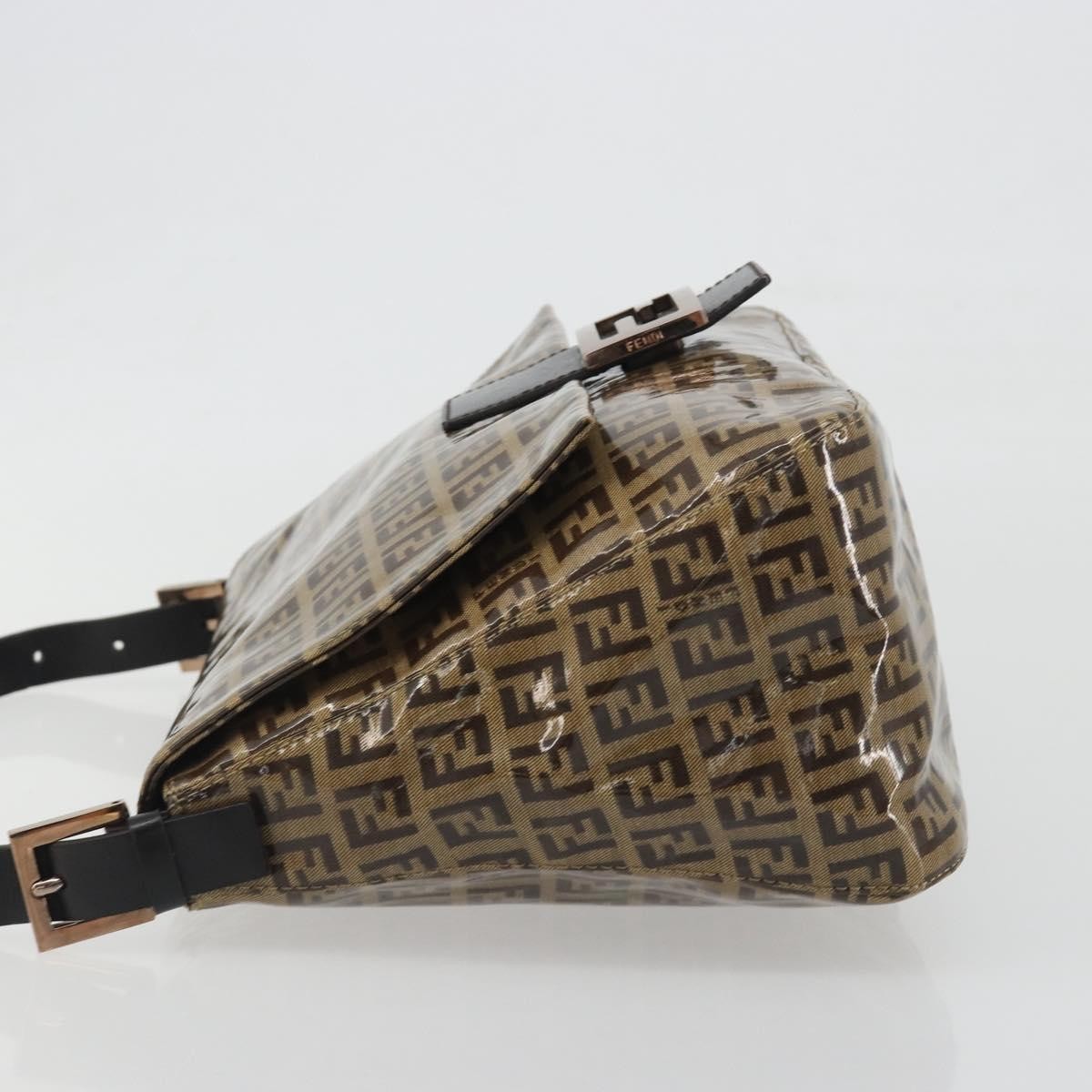Fendi Mamma Baguette Zucchino canvas, Brown, Canvas, Shoulder Bag