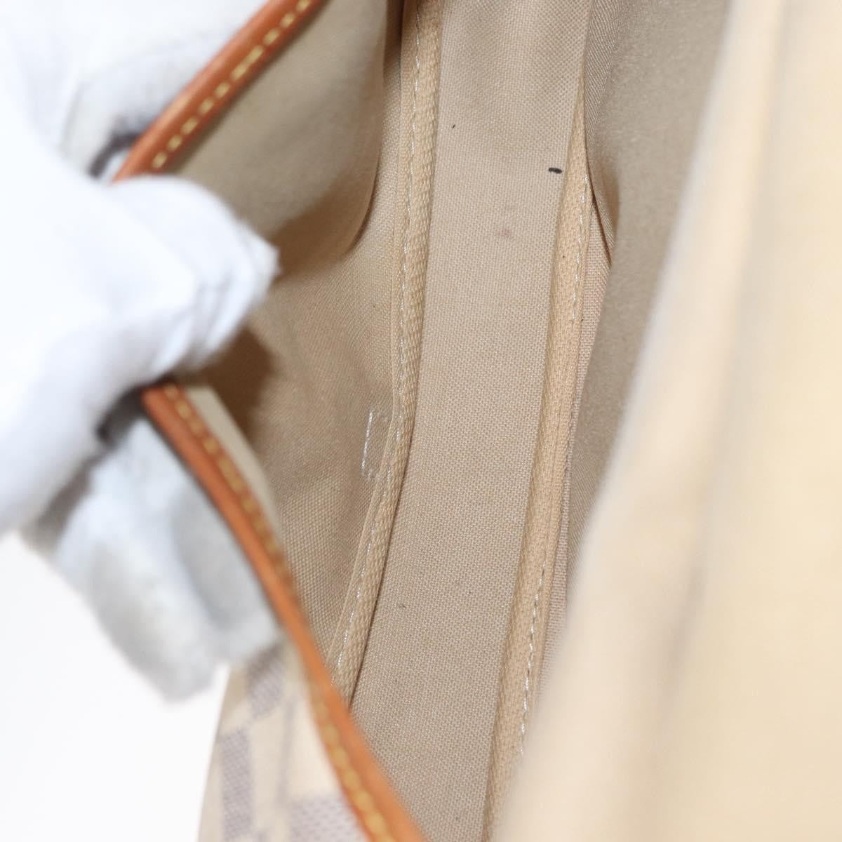 Louis Vuitton Saumur Damier Ebene, Beige, Canvas, Shoulder Bag