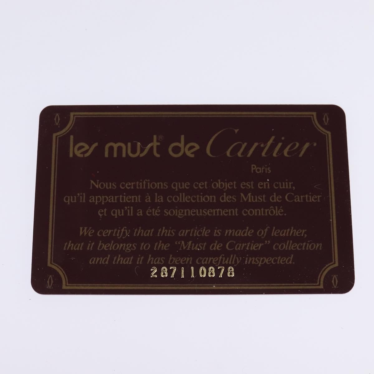 Cartier Must de Cartier Leather, Burgundy, Leather, Bag