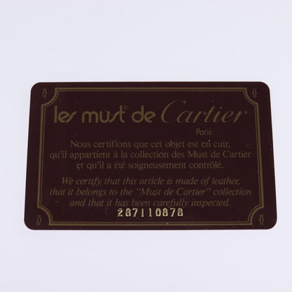 Cartier Must de Cartier Leather, Burgundy, Leather, Bag