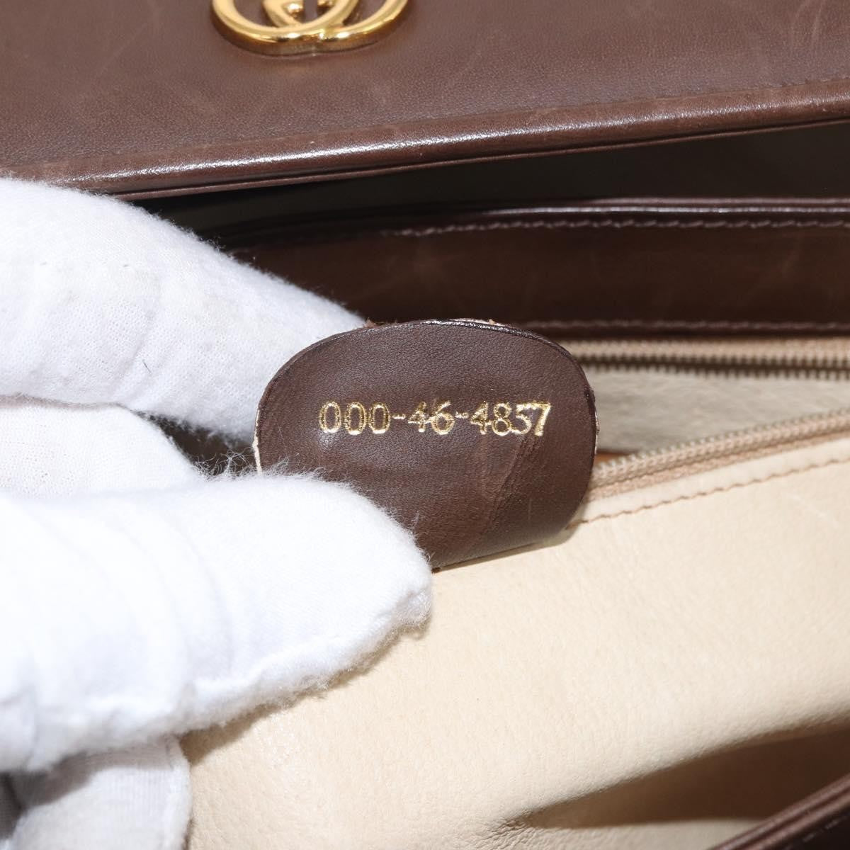 Gucci Vintage Leather, Brown, Leather, Tote Bag