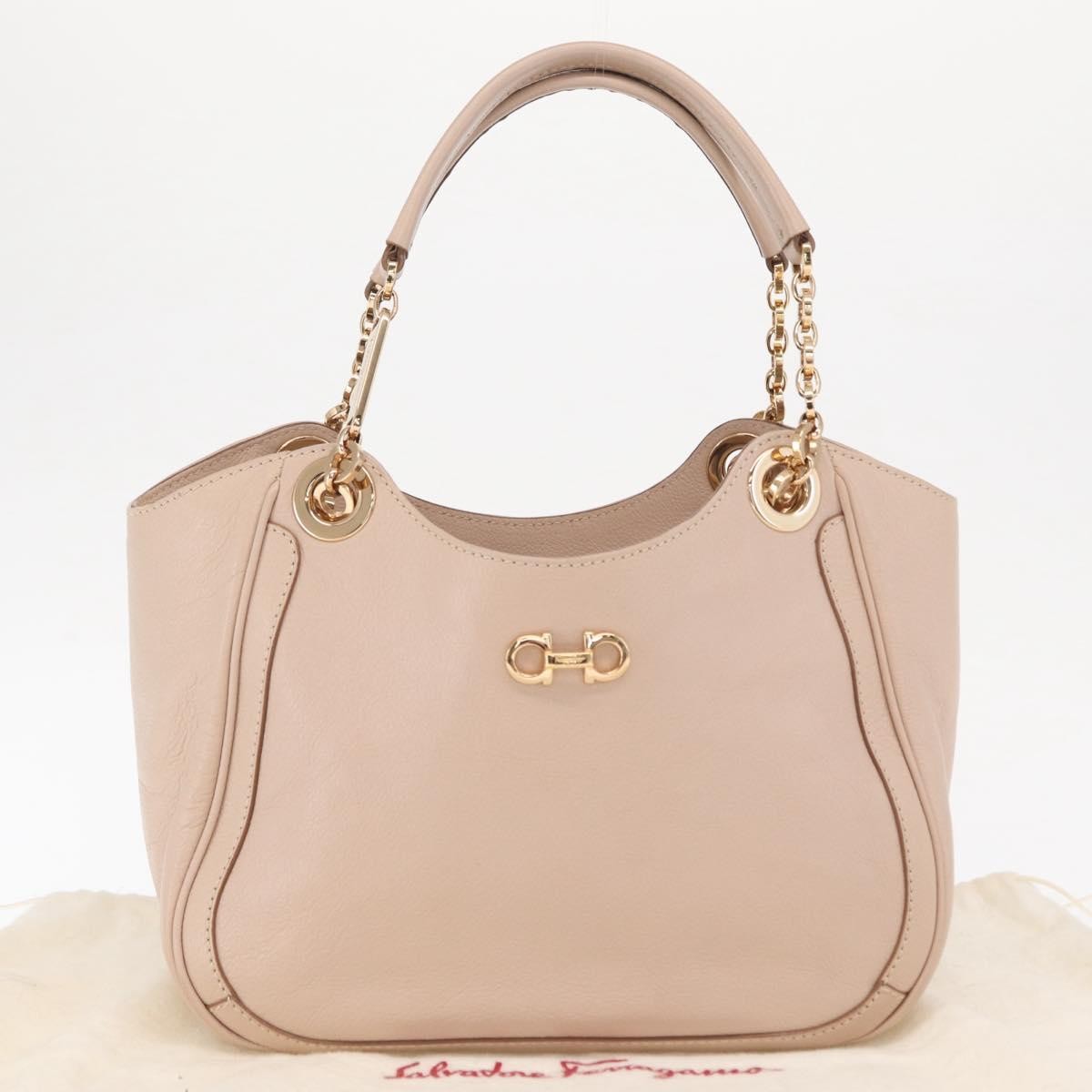 Salvatore Ferragamo Betulla Chain Tote Leather, Pink, Leather, Handbag