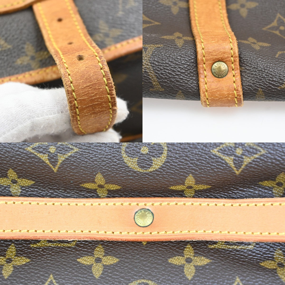 Louis Vuitton Saumur Monogram, Brown, Canvas, Shoulder Bag