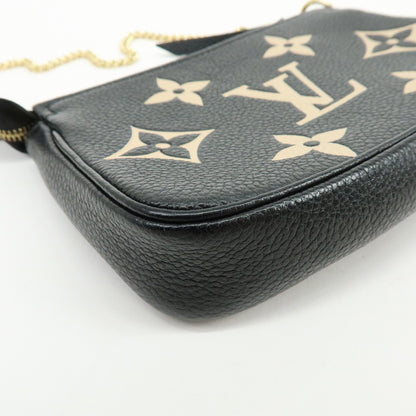 Louis Vuitton Pochette Accessoires Bicolor Monogram Empreinte Giant, Black, Leather, Clutch