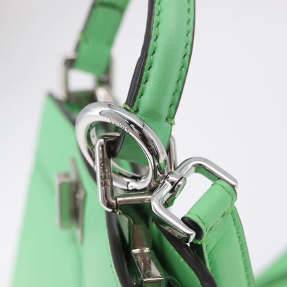 Fendi Peekaboo ISeeU Leather, Green, Leather, Handbag