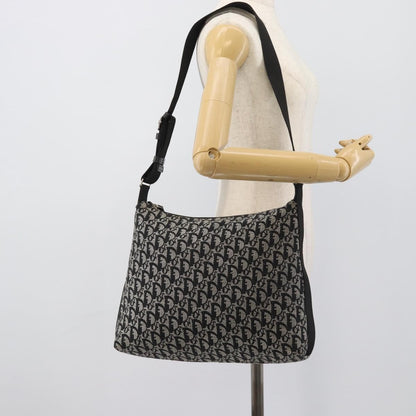 Christian Dior Vintage Trotter Messenger Diorissimo Canvas, Black, Canvas, Shoulder Bag