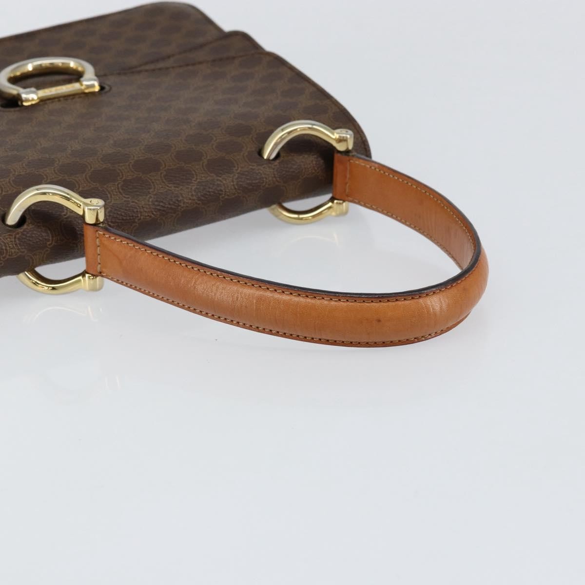 Celine Vintage Top Handle Macadam Canvas, Brown, Canvas, Handbag