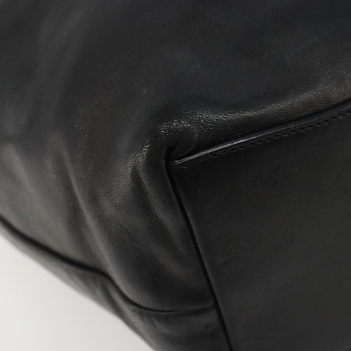 Prada Vitello Daino Convertible Tote Vitello Daino, Black, Leather, Handbag