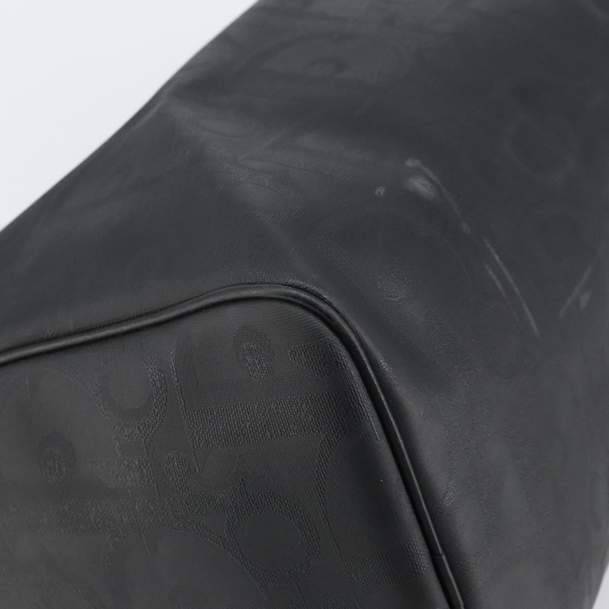 Christian Dior Vintage Trotter Boston Canvas, Black, Canvas, Travel Bag