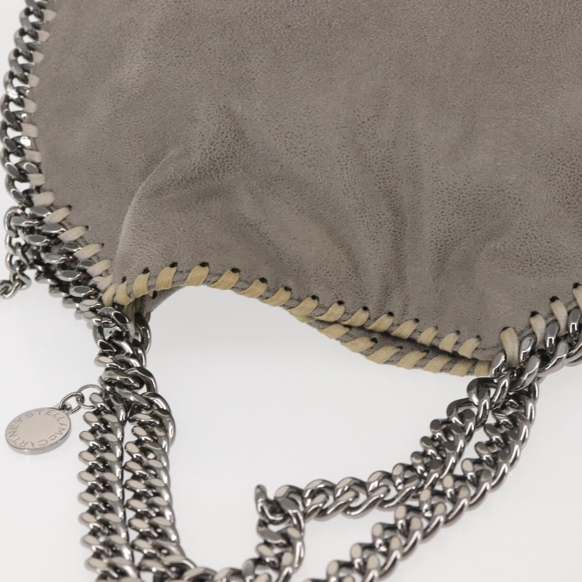 Stella McCartney Falabella Fold Over Faux Suede, Gray, Synthetic, Shoulder Bag
