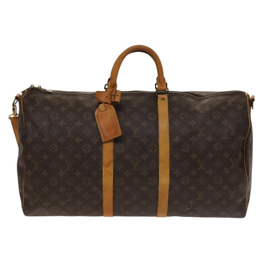 Louis Vuitton Keepall Bandouliere Bag Monogram Canvas, BROWN, CANVAS, Travel bag