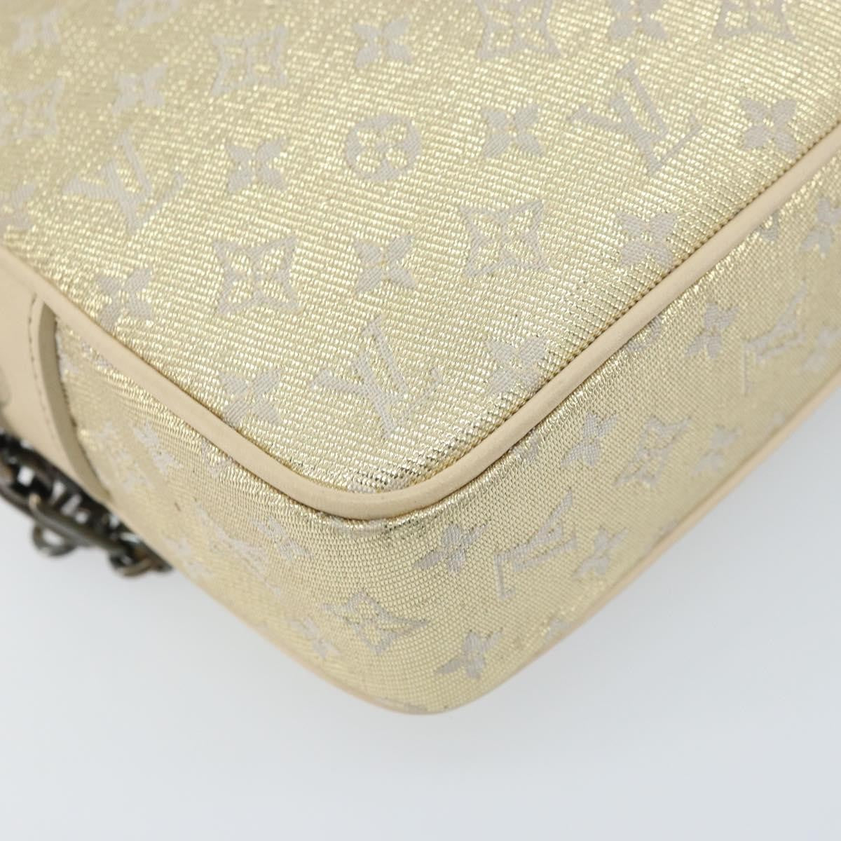 Louis Vuitton McKenna Mini Lin, Gold, Canvas, Shoulder Bag