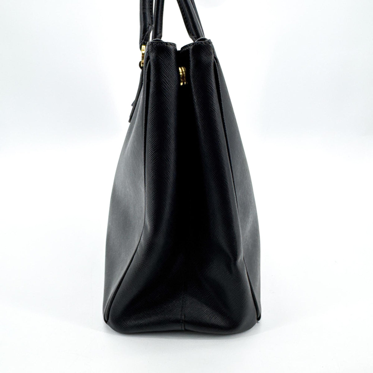 Prada Galliera Saffiano Leather, Black, Leather, Handbag