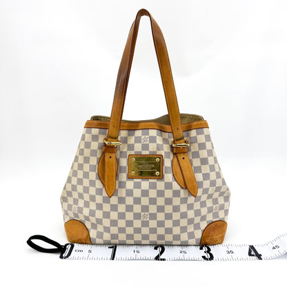 Louis Vuitton Hampstead Damier Ebene, White, Canvas, Tote Bag