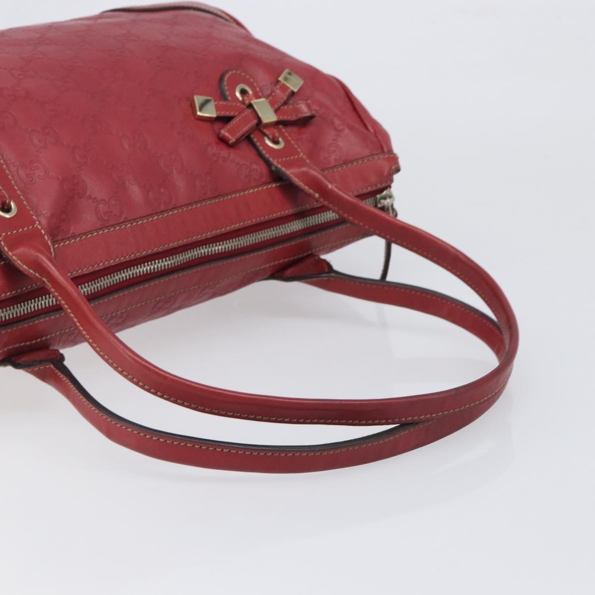 Gucci Princy Boston Guccissima Leather, Red, Leather, Handbag