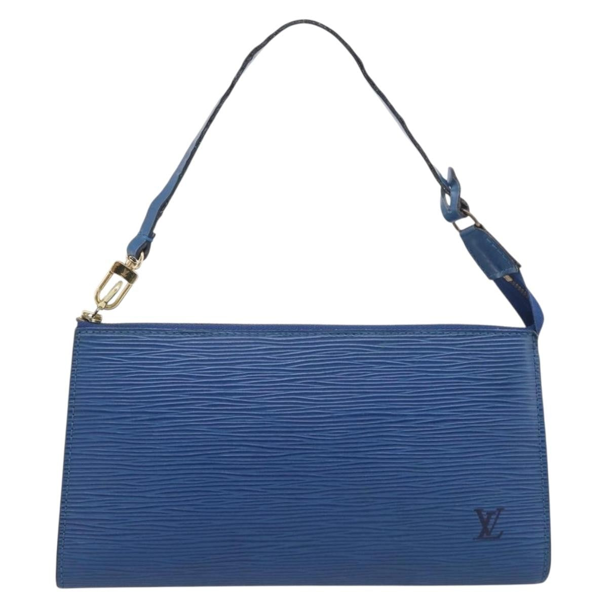 Louis Vuitton Pochette Accessoires Epi Leather, Blue, Leather, Clutch