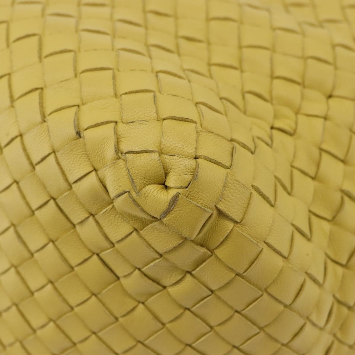 Bottega Veneta Zip Cube Messenger Intrecciato Nappa, Yellow, Leather, Shoulder Bag