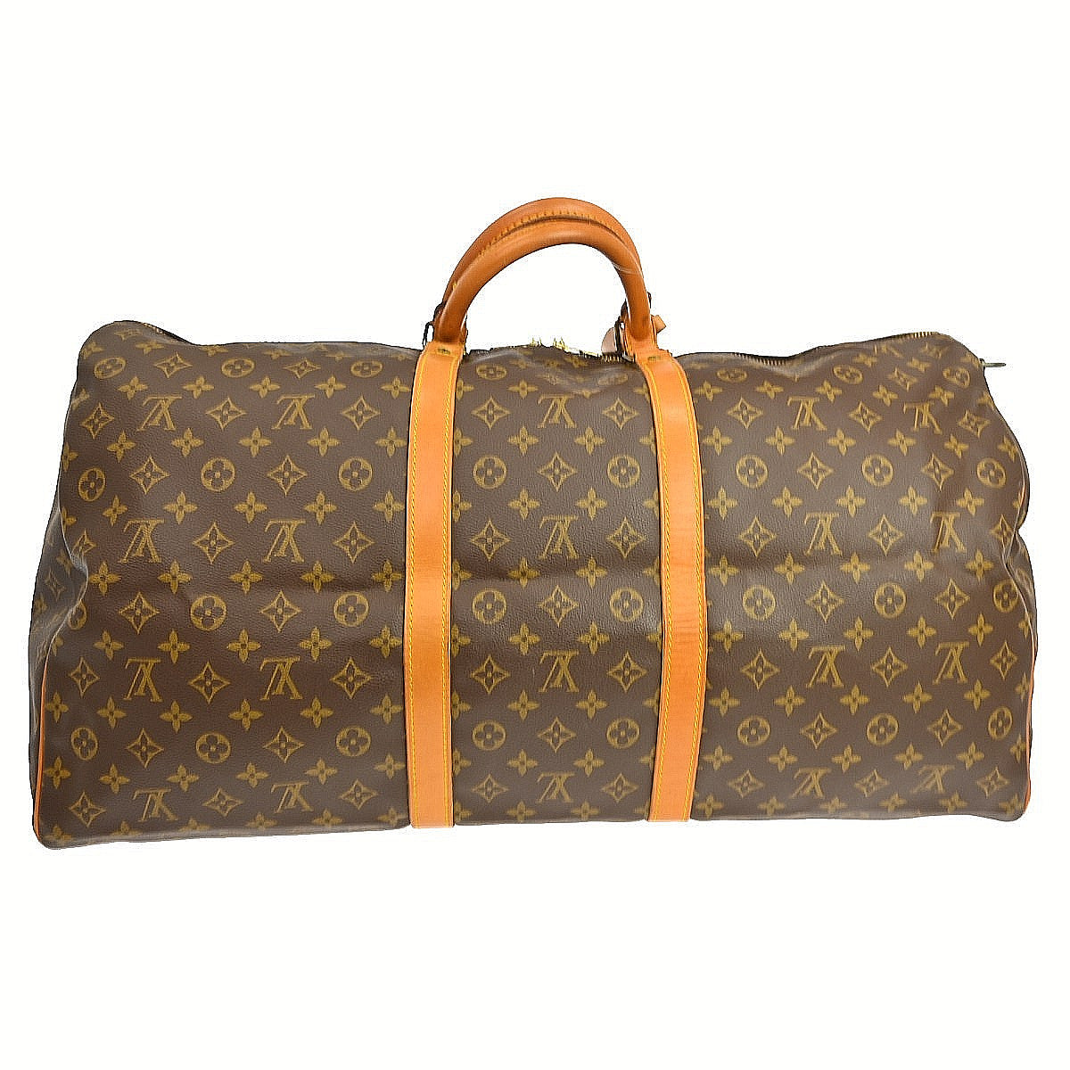 Louis Vuitton Keepall Bandoulière Monogram, Brown, Canvas, Travel Bag