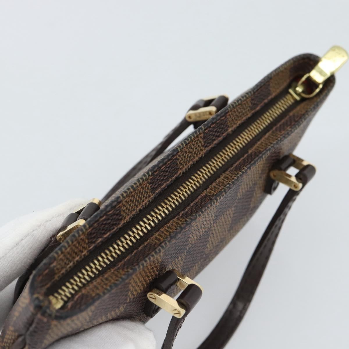 Louis Vuitton Manosque Pochette Damier, Brown, Canvas, Clutch