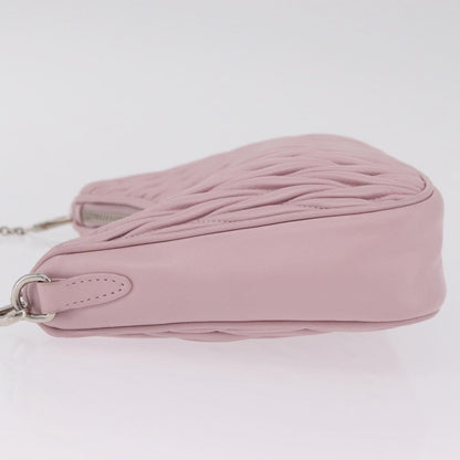 Miu Miu Shoulder Matelasse Leather, Pink, Leather, Shoulder Bag