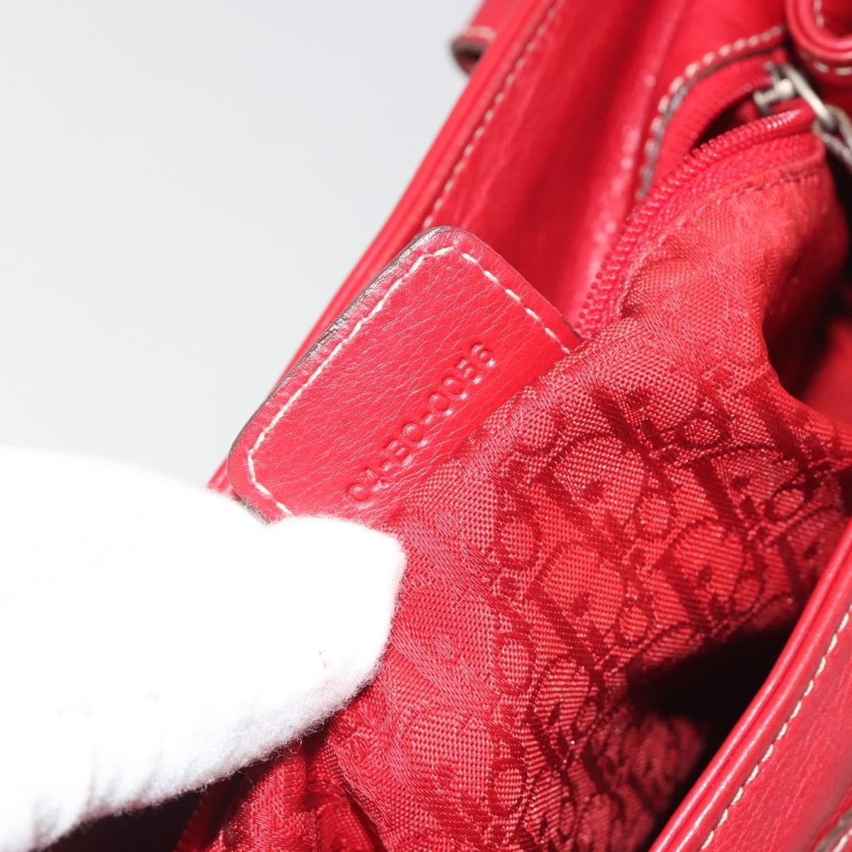 Christian Dior CD Shoulder bag Leather, Red, Leather, Shoulder Bag