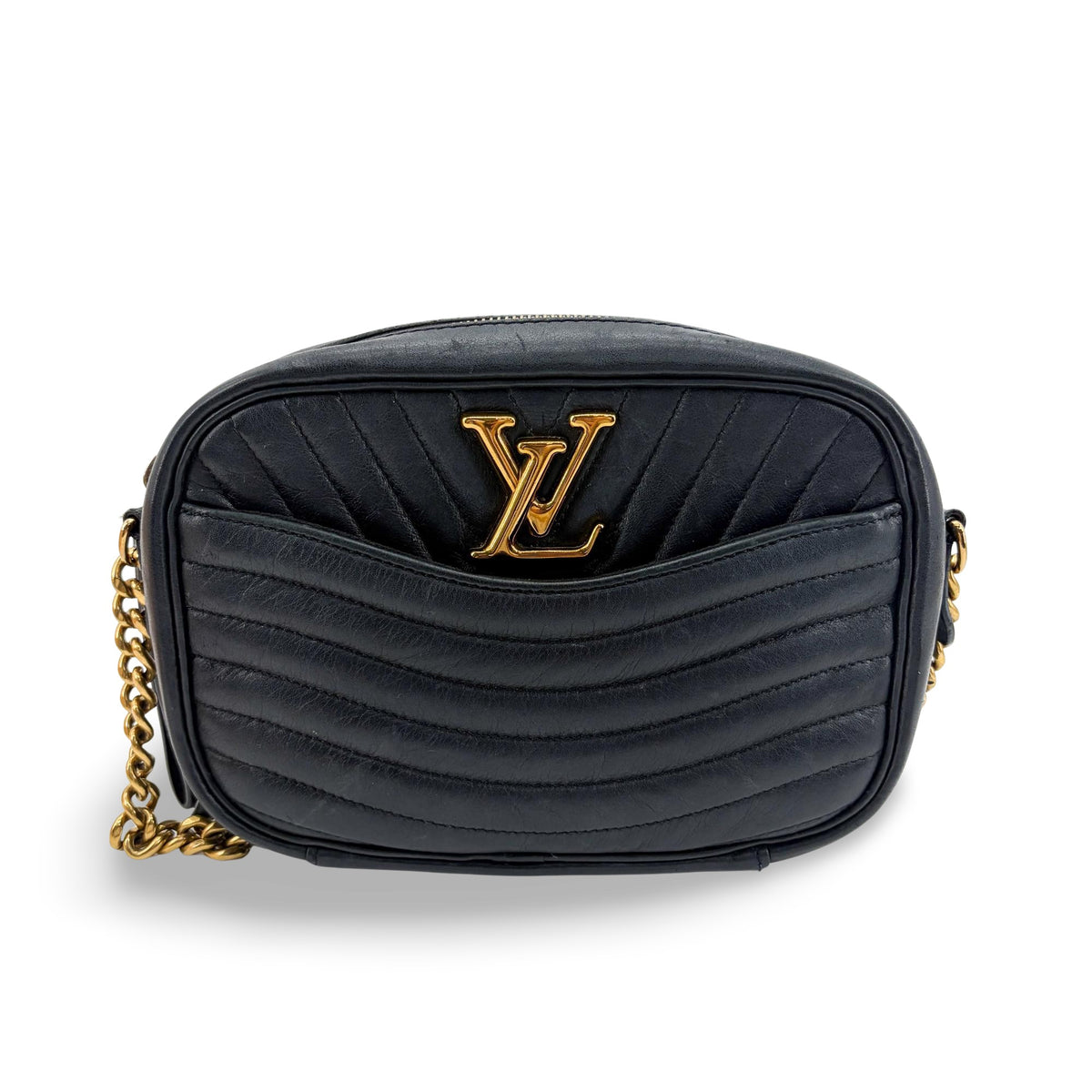 Louis Vuitton New Wave Camera Quilted Leather, Black, Leather, Handbag