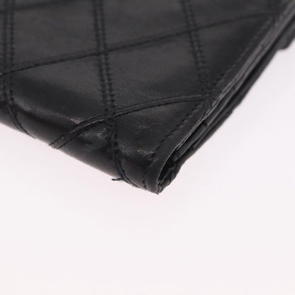Chanel CC Compact Quilted Caviar, Black, Leather, Wallet
