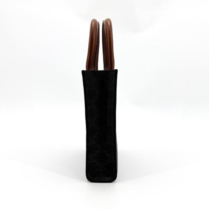 Celine Vertical Cabas Triomphe Coated Canvas, Brown, Canvas, Tote Bag