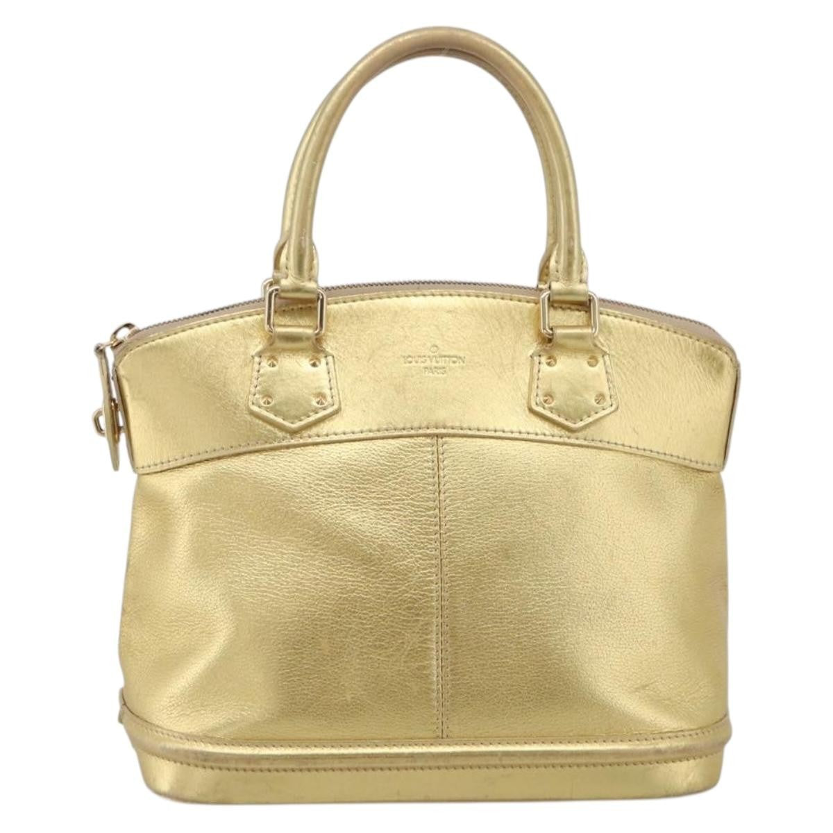 Louis Vuitton Suhali Lockit Leather, Gold, Leather, Handbag