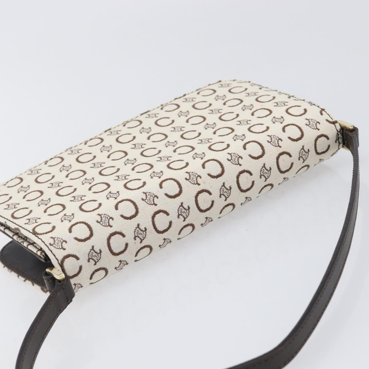 Celine C Macadam Shoulder Canvas, Beige, Canvas, Handbag