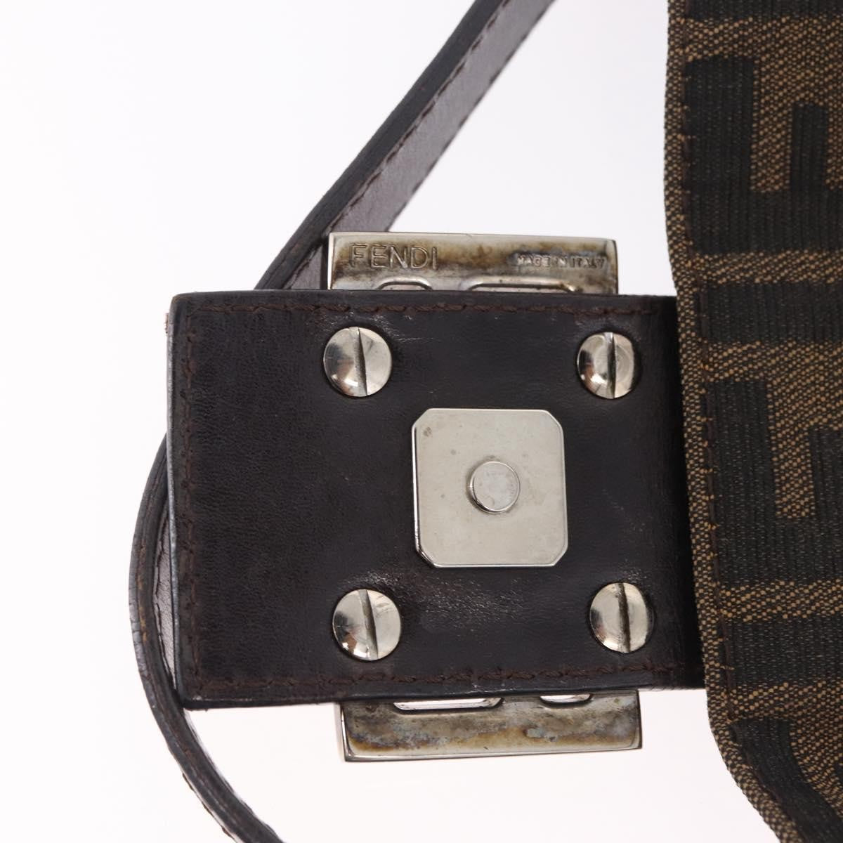 Fendi Baguette Zucca Canvas, Brown, Canvas, Handbag