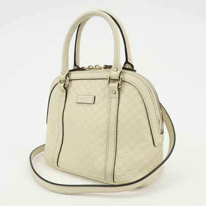Gucci Convertible Dome Satchel Guccissima Leather, White, Leather, Handbag