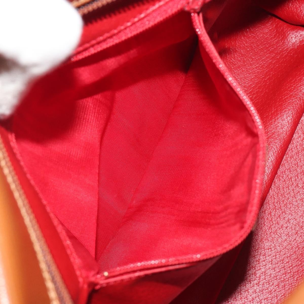 Celine Vintage Circle Logo Leather, Brown, Leather, Shoulder Bag