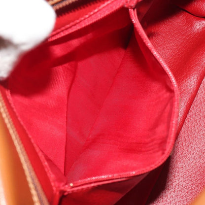 Celine Vintage Circle Logo Leather, Brown, Leather, Shoulder Bag