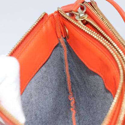 Celine Trio Leather, Orange, Leather, Shoulder Bag