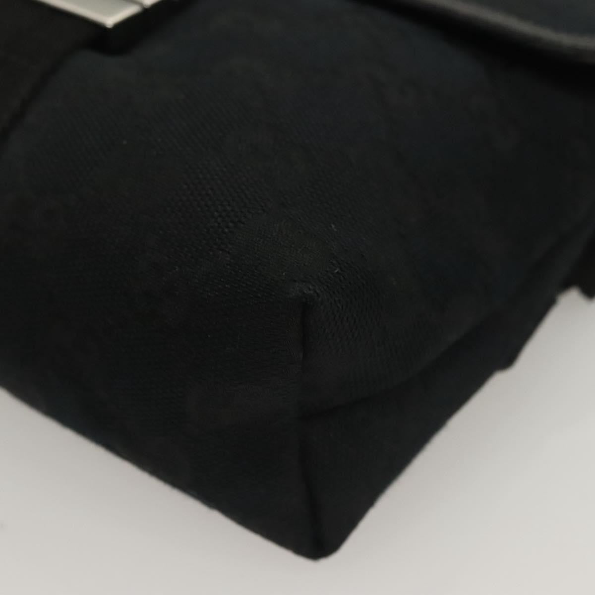 Gucci Buckle Belt GG Canvas, Black, Canvas, Handbag