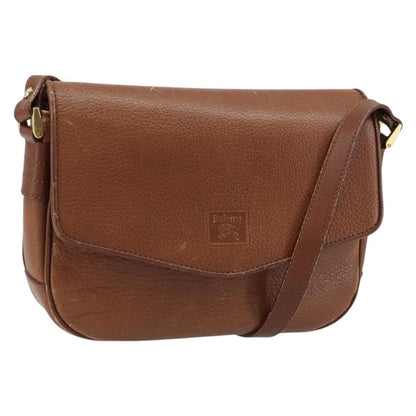 Burberry Flap Shoulder Leather, Brown, Leather, Shoulder Bag