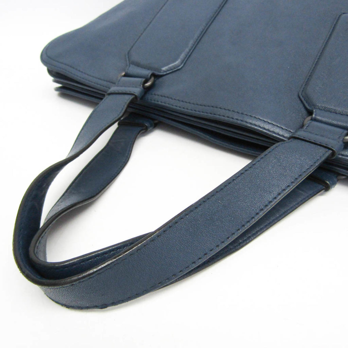 Bottega Veneta Intrecciato Leather, Navy, Leather, Briefcase