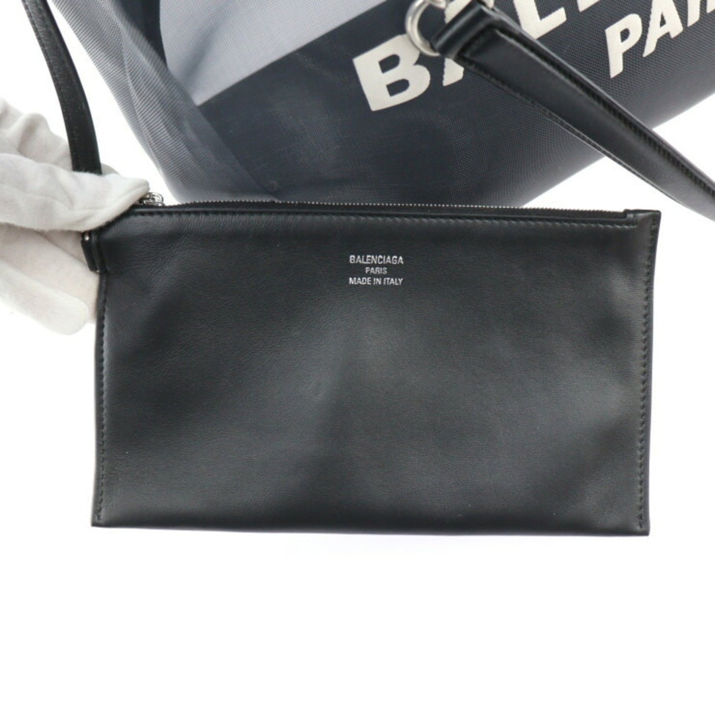 Balenciaga, Black, Leather, tote