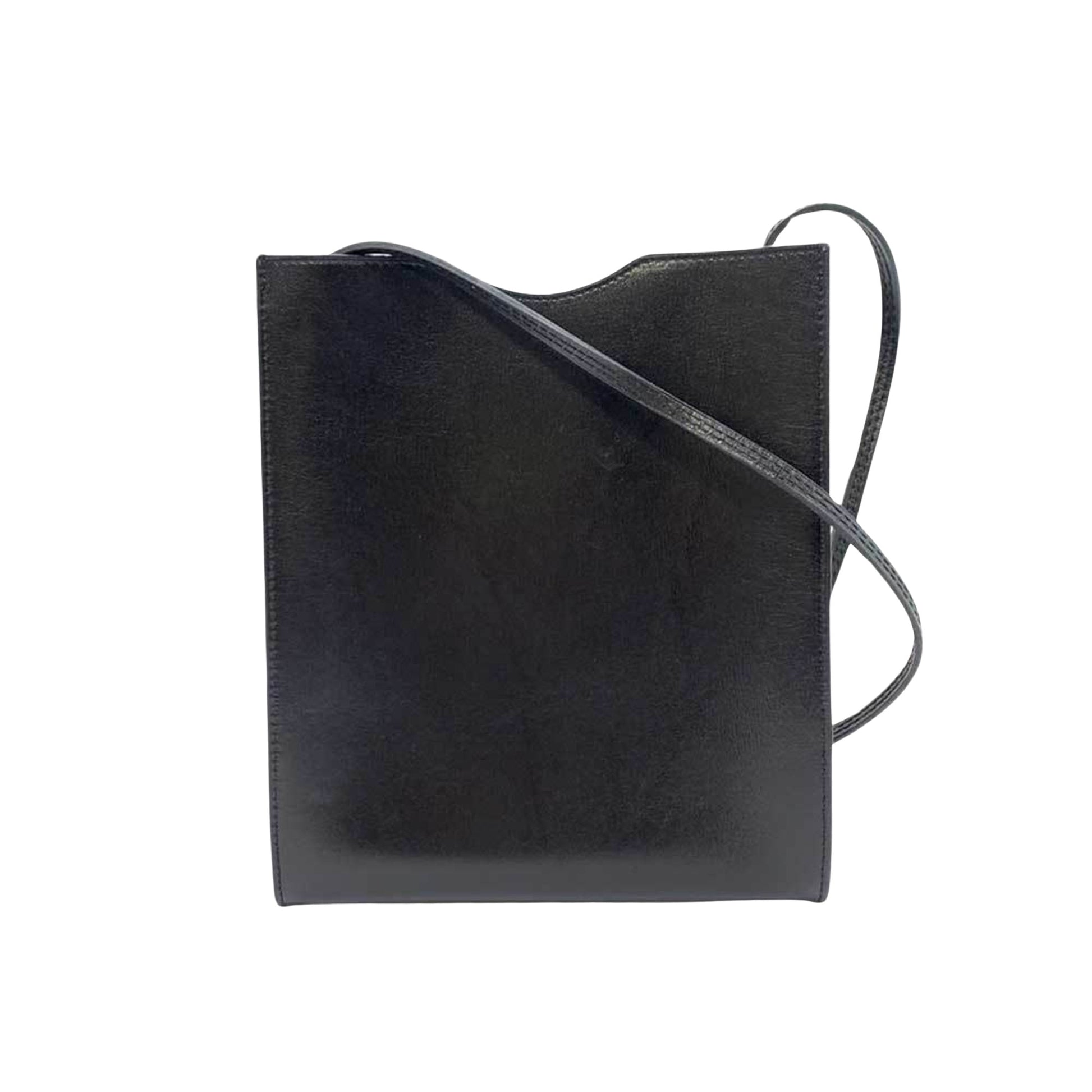 Hermès Onimetou, Black, Leather, shoulder