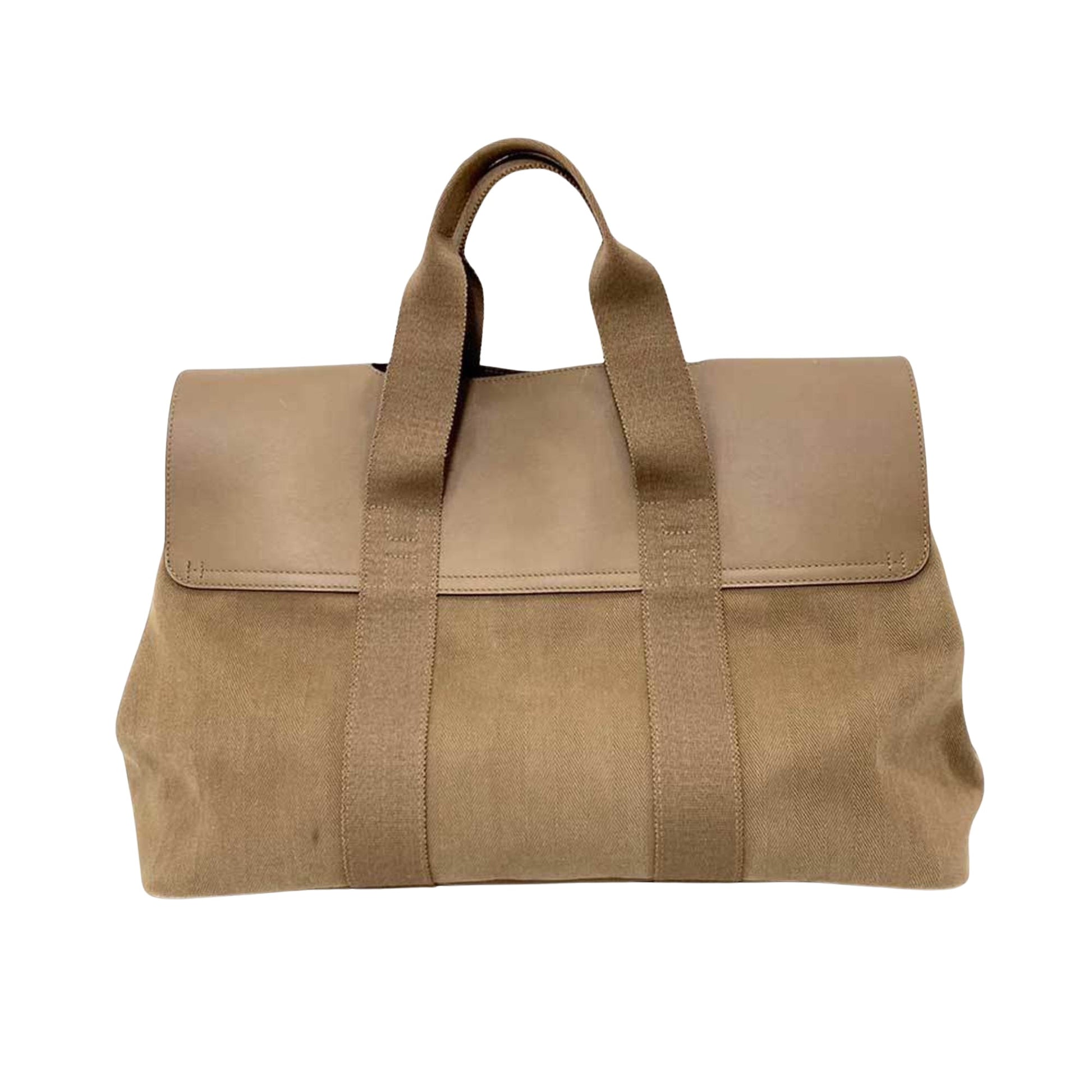 Hermès Valparaiso, Beige, Canvas, handbag