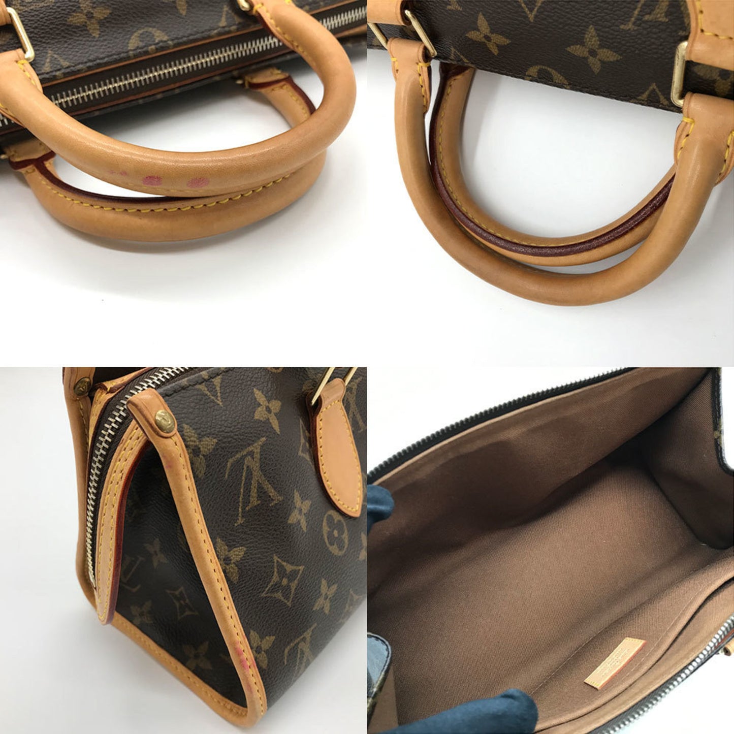 Louis Vuitton Popincourt, Brown, Canvas, handbag