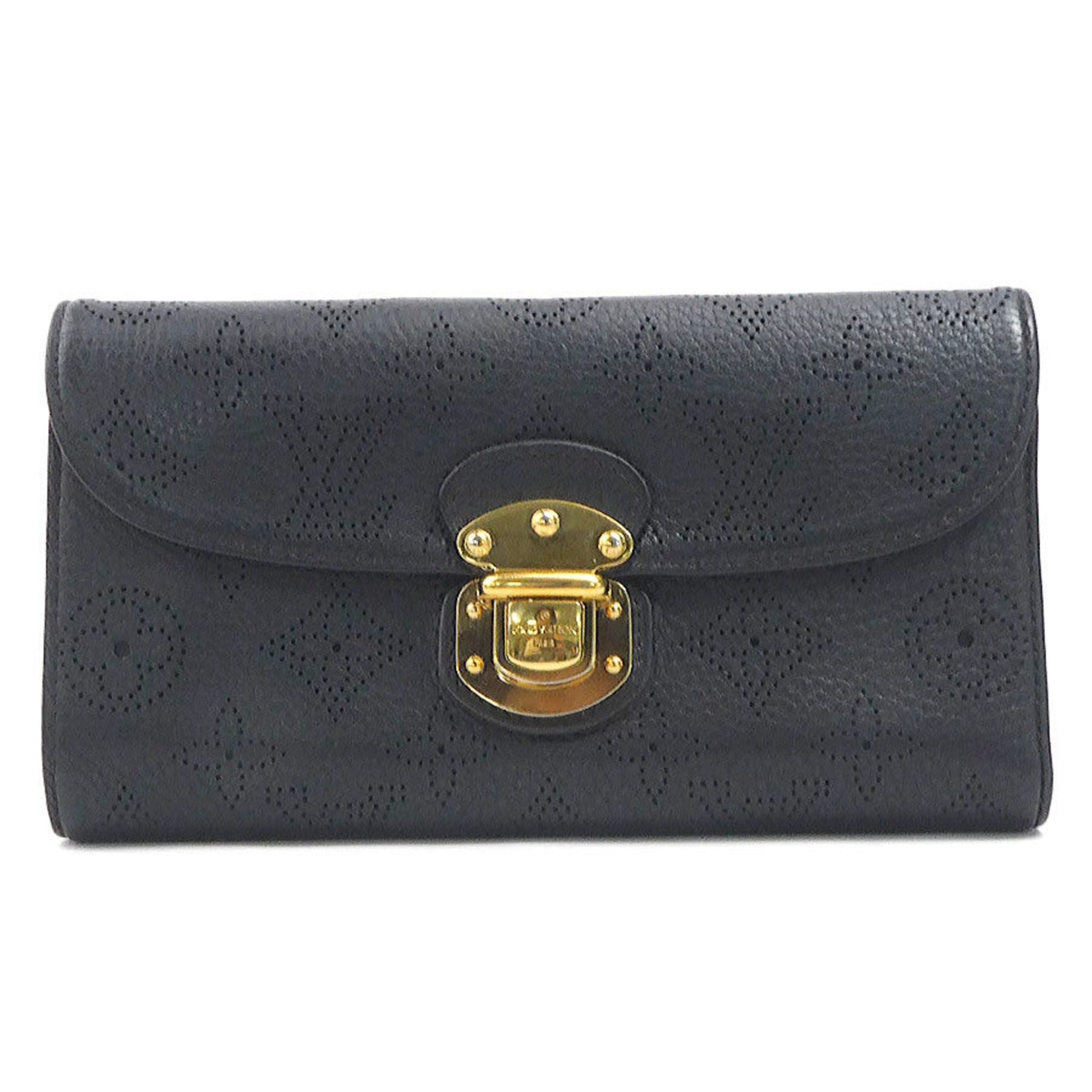 Louis Vuitton Amelia, Black, Leather, wallet