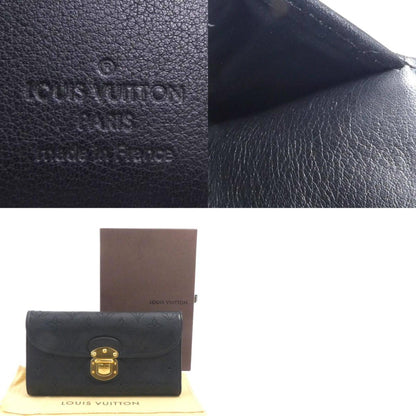 Louis Vuitton Amelia, Black, Leather, wallet