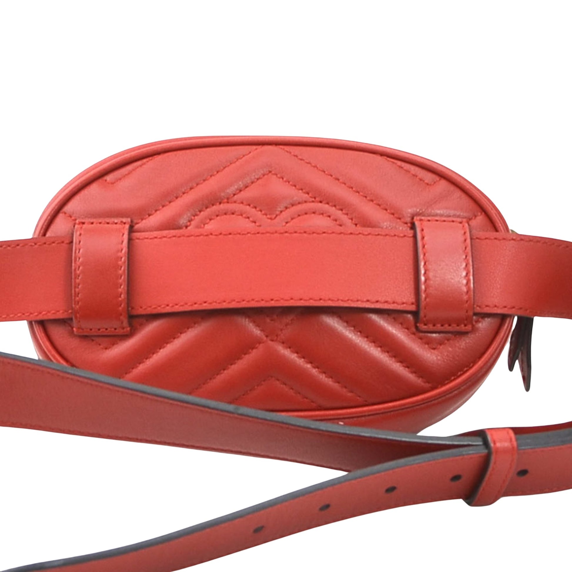 Gucci GG Marmont, Red, Leather, clutch