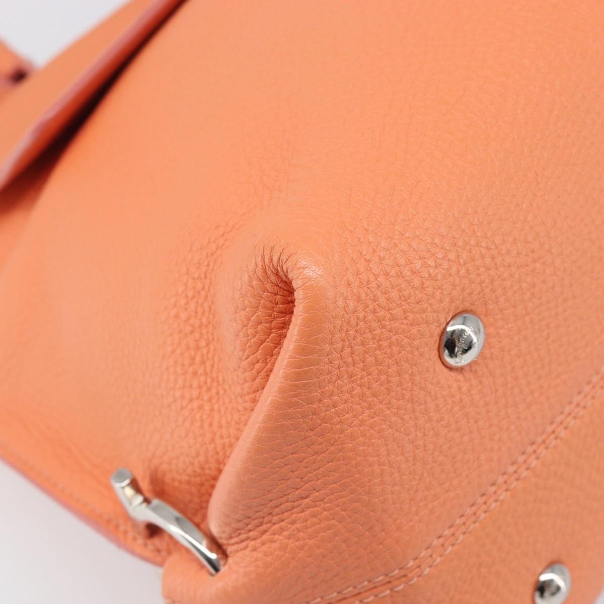 Salvatore Ferragamo Sofia Satchel Leather, Orange, Leather, Handbag