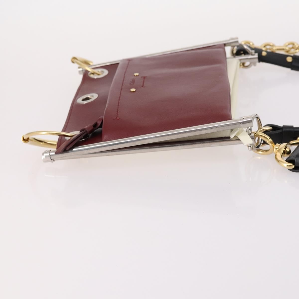Chloe Roy Leather, Burgundy, Leather, Handbag